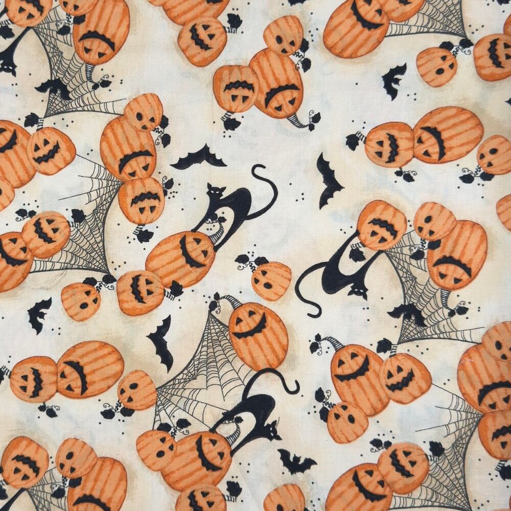Halloween Trick or Treat by Lorilynn Simms for Springs Creative - 1/2 Yard - Cat